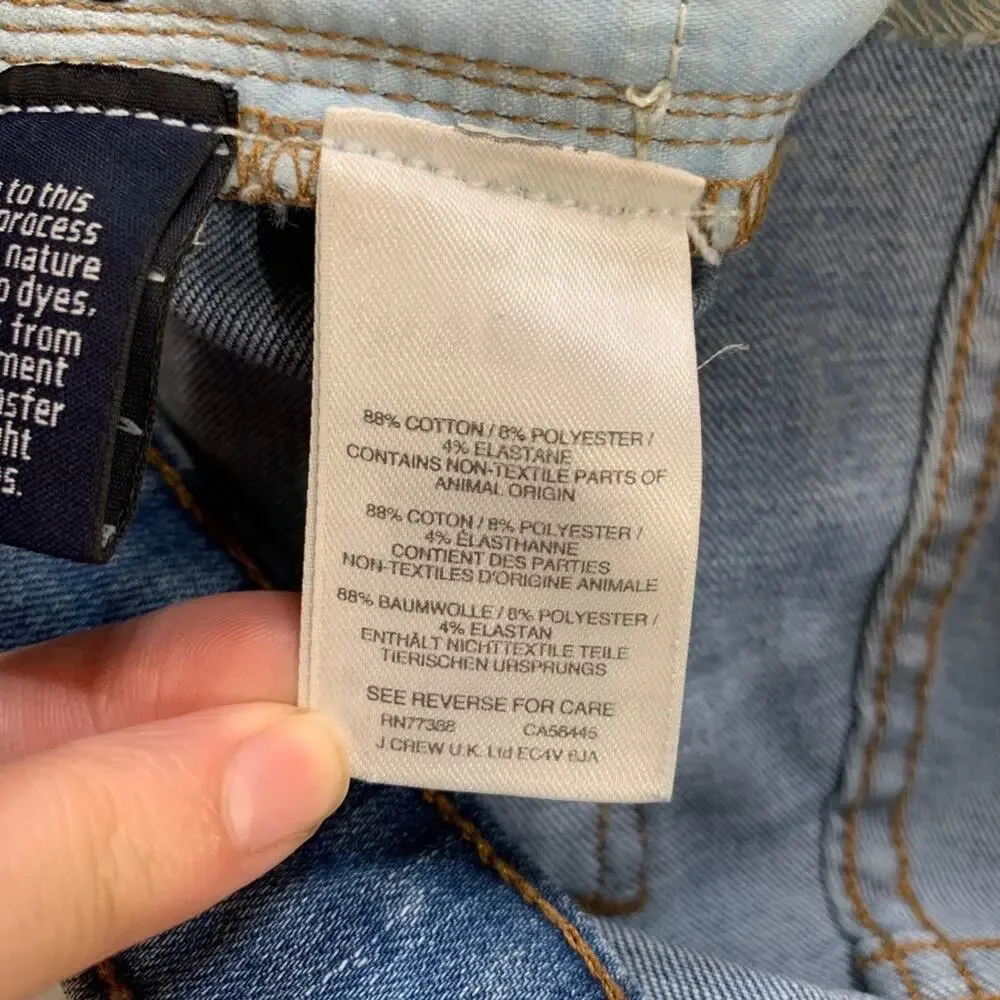 Madewell Jeans Womens 27 Denim High Rise Skinny Ontario Wash Distressed Raw Hem